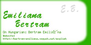 emiliana bertram business card